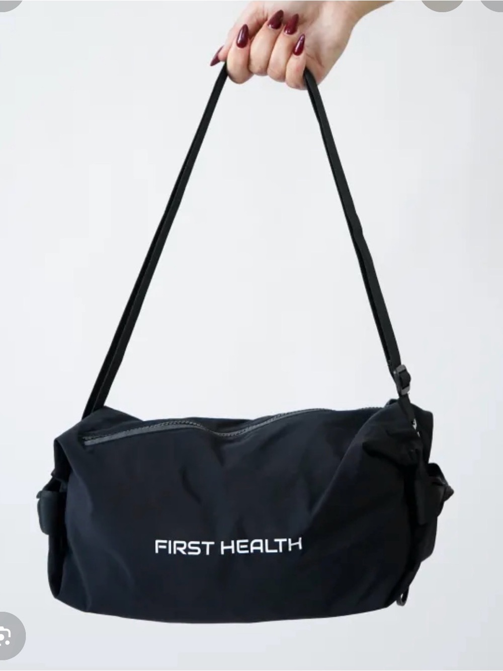 Black Duffel Shoulder Bag